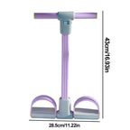 6-Tube Fitness Pedal Resistance Band with LED Display Yoga Strap Pedal Puller Sit-Ups Tension Rope Elastic Workout Pedal Puller