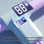 6-Tube Fitness Pedal Resistance Band with LED Display Yoga Strap Pedal Puller Sit-Ups Tension Rope Elastic Workout Pedal Puller