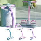 6-Tube Fitness Pedal Resistance Band with LED Display Yoga Strap Pedal Puller Sit-Ups Tension Rope Elastic Workout Pedal Puller